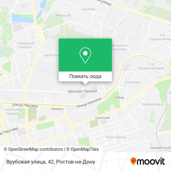 Карта Врубовая улица, 42