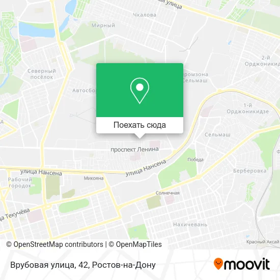 Карта Врубовая улица, 42