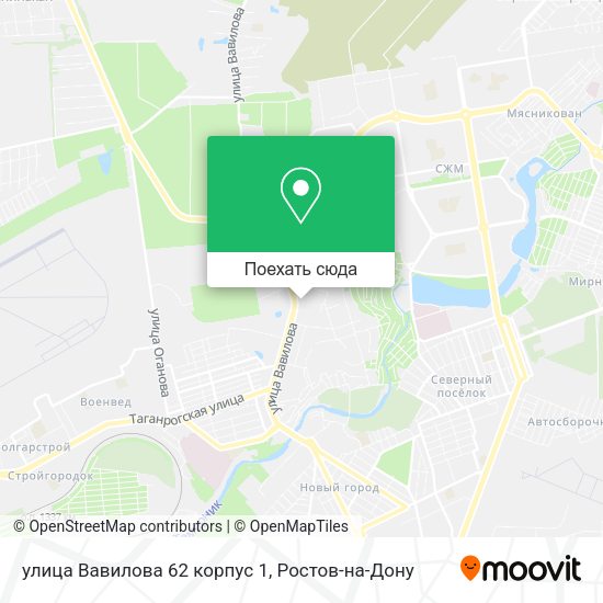 Карта улица Вавилова 62 корпус 1