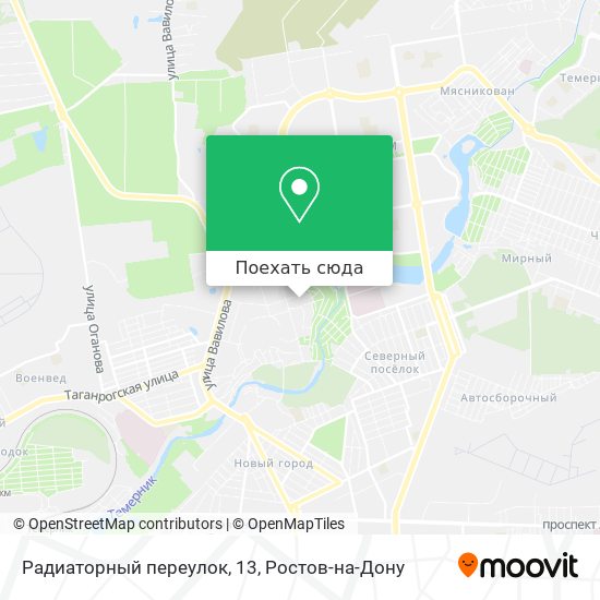 Карта Радиаторный переулок, 13