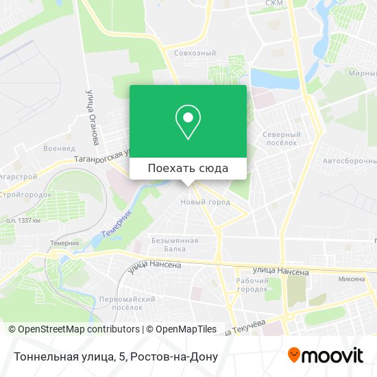 Карта Тоннельная улица, 5