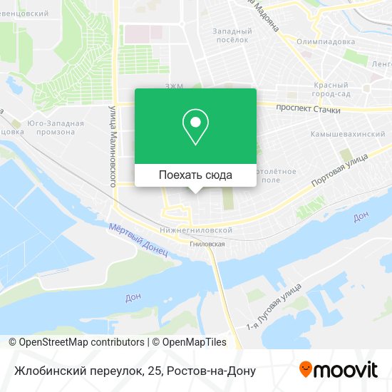 Карта Жлобинский переулок, 25