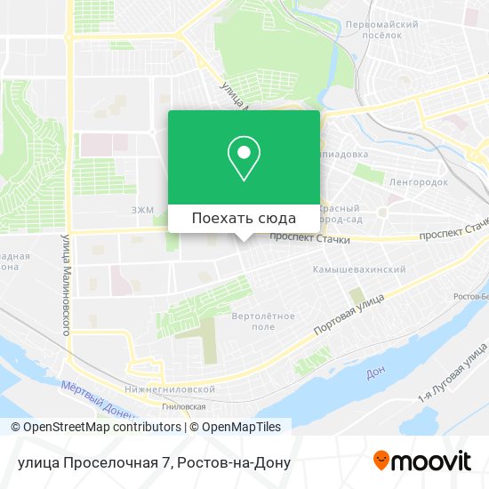 Карта улица Проселочная 7