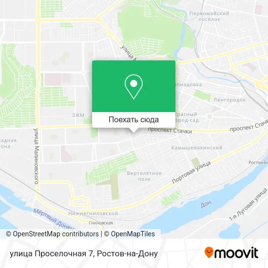 Карта улица Проселочная 7