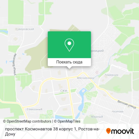 Карта проспект Космонавтов 38 корпус 1