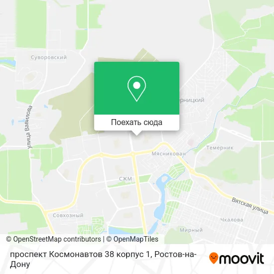 Карта проспект Космонавтов 38 корпус 1