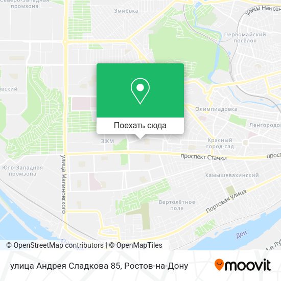 Карта улица Андрея Сладкова 85