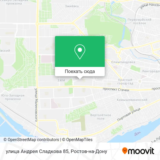 Карта улица Андрея Сладкова 85