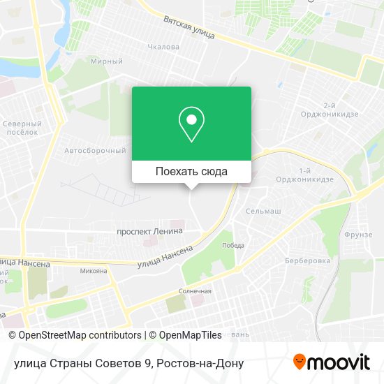 Карта улица Страны Советов 9
