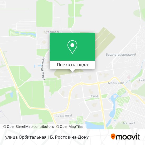 Карта улица Орбитальная 1Б