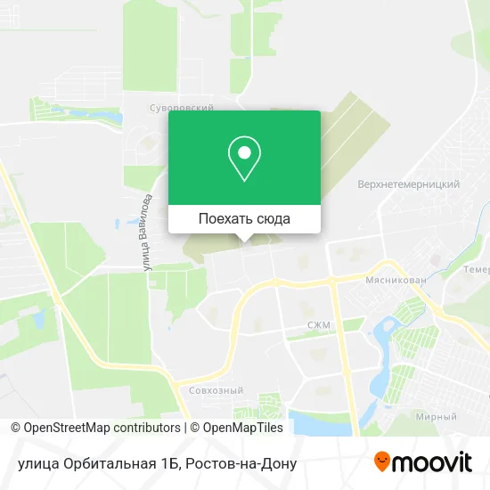 Карта улица Орбитальная 1Б