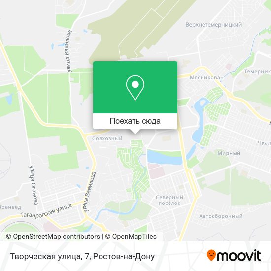 Карта Творческая улица, 7
