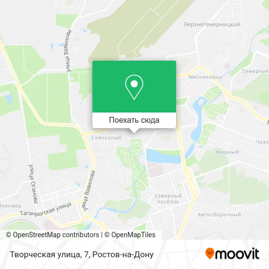 Карта Творческая улица, 7