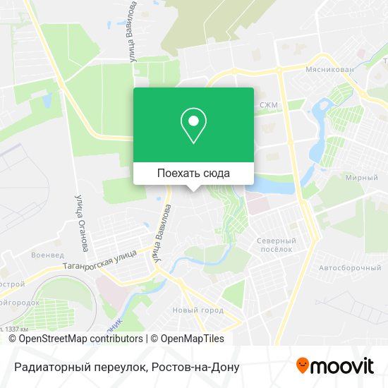 Карта Радиаторный переулок