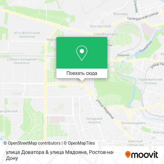 Карта улица Доватора & улица Мадояна