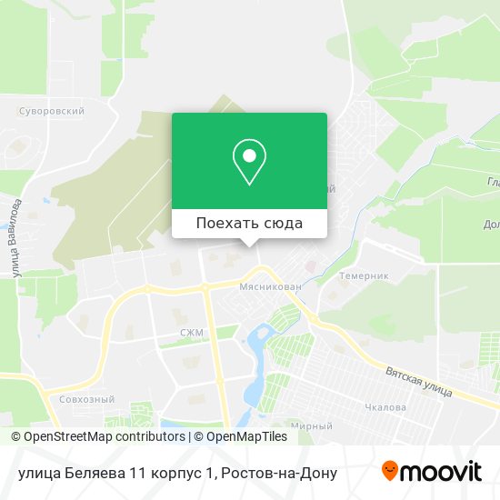 Карта улица Беляева 11 корпус 1