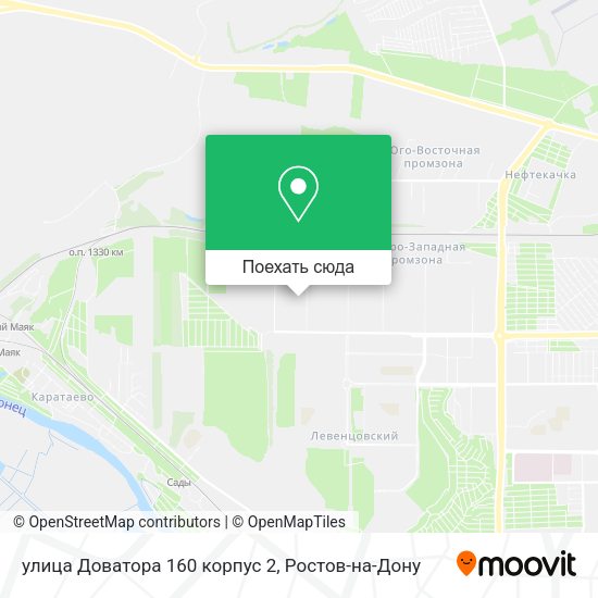 Карта улица Доватора 160 корпус 2
