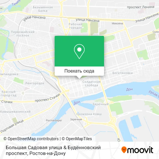 Карта Большая Садовая улица & Будённовский проспект