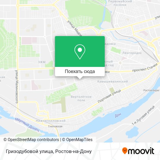 Карта Гризодубовой улица
