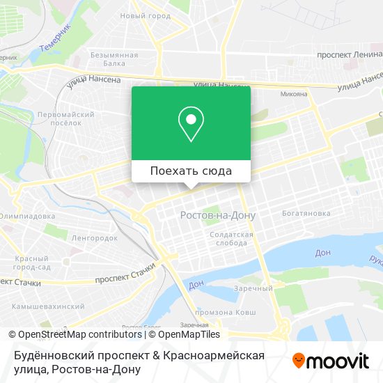 Карта Будённовский проспект & Красноармейская улица