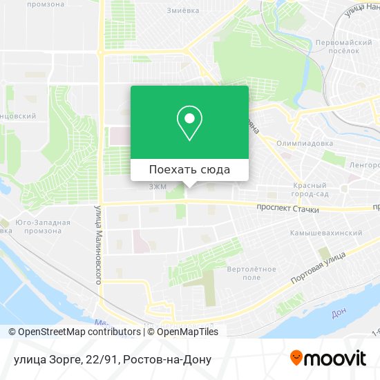 Карта улица Зорге, 22/91