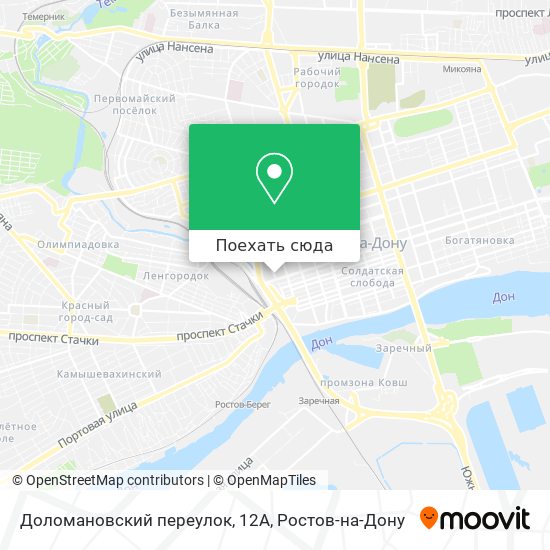 Карта Доломановский переулок, 12А