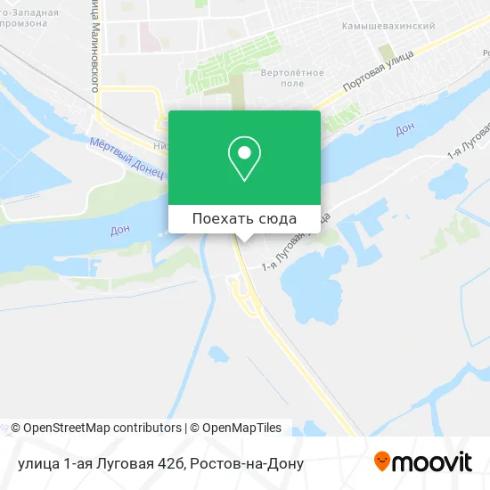Карта улица 1-ая Луговая 42б