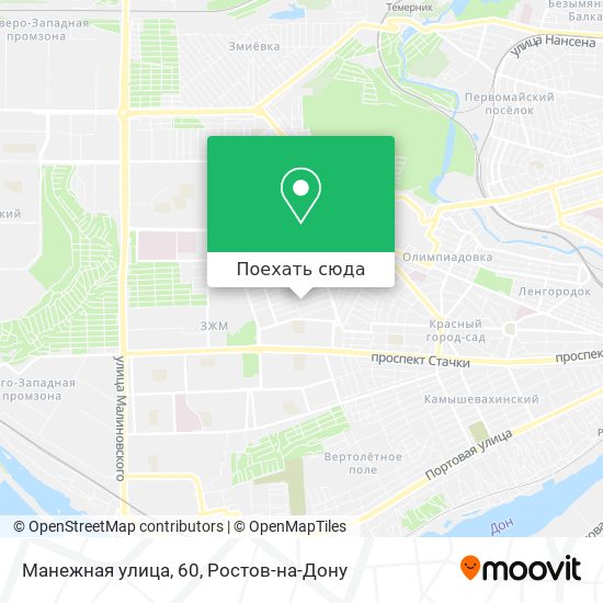 Карта Манежная улица, 60