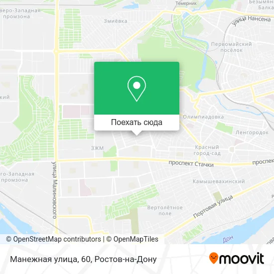 Карта Манежная улица, 60