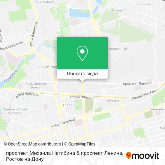 Карта проспект Михаила Нагибина & проспект Ленина
