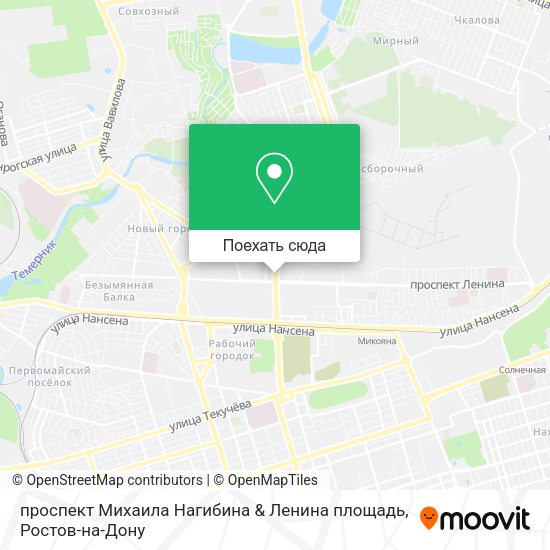Карта проспект Михаила Нагибина & Ленина площадь