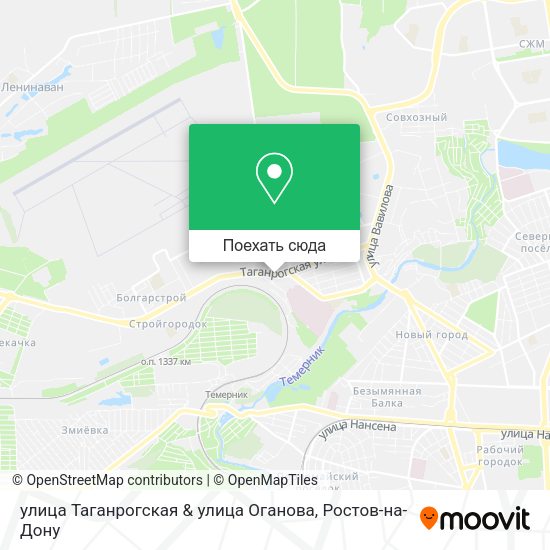 Карта улица Таганрогская & улица Оганова
