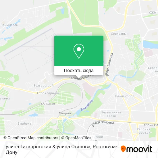 Карта улица Таганрогская & улица Оганова