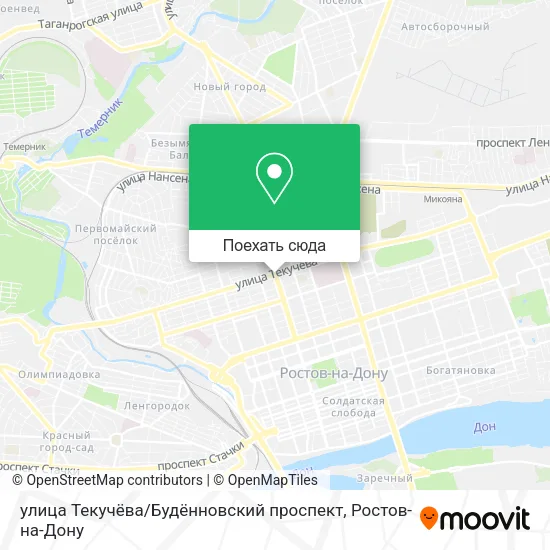 Карта улица Текучёва / Будённовский проспект