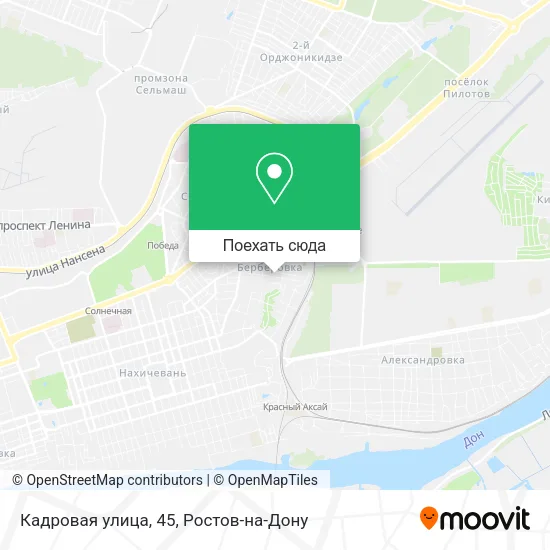 Карта Кадровая улица, 45