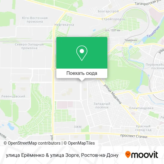 Карта улица Ерёменко & улица Зорге