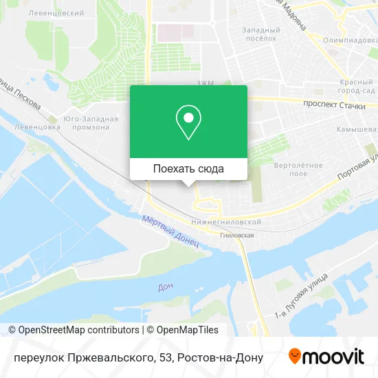 Карта переулок Пржевальского, 53