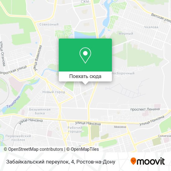 Карта Забайкальский переулок, 4
