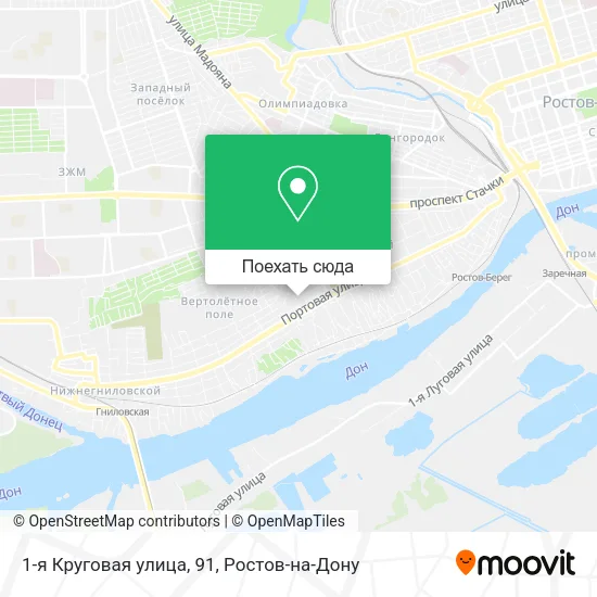 Карта 1-я Круговая улица, 91