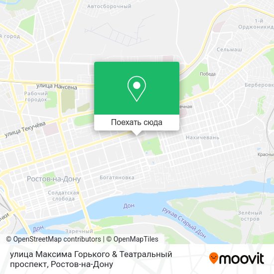 Карта улица Максима Горького & Театральный проспект