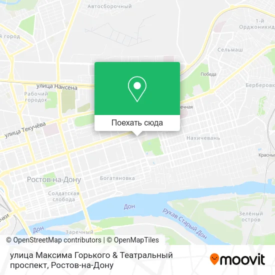 Карта улица Максима Горького & Театральный проспект