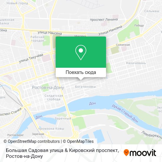 Карта Большая Садовая улица & Кировский проспект