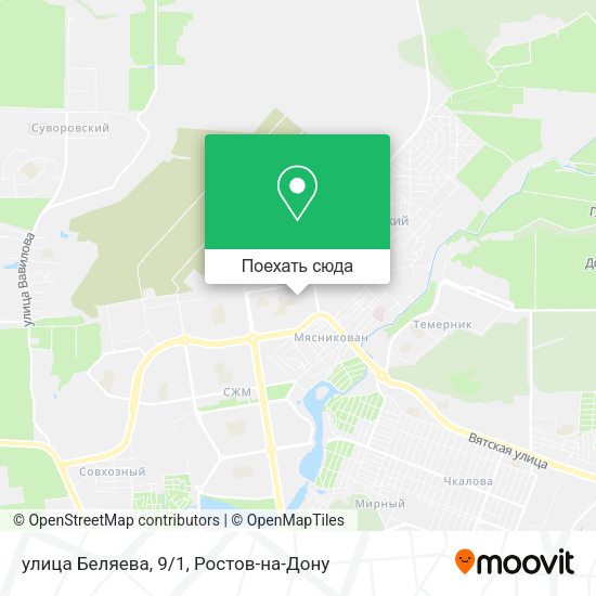 Карта улица Беляева, 9/1