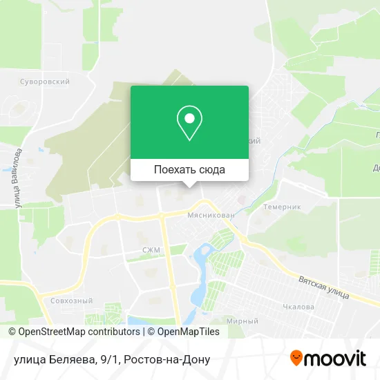 Карта улица Беляева, 9/1