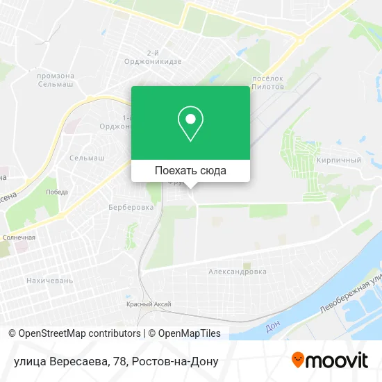 Карта улица Вересаева, 78