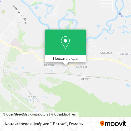 Карта Кондитерская Фабрика ""Летож""