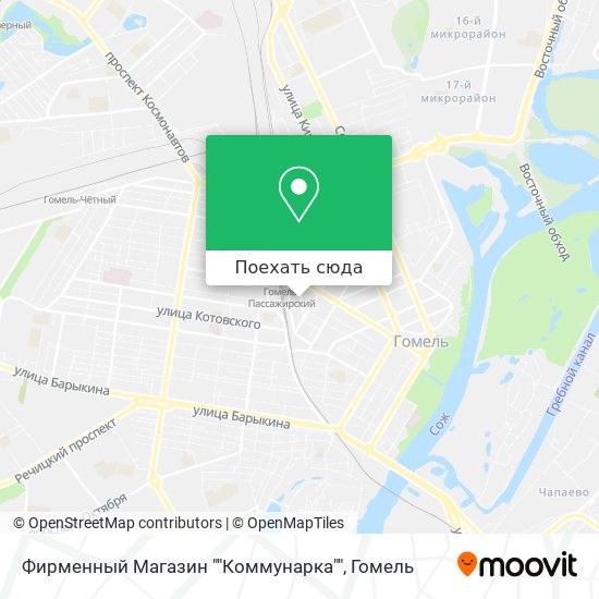 Карта Фирменный Магазин ""Коммунарка""