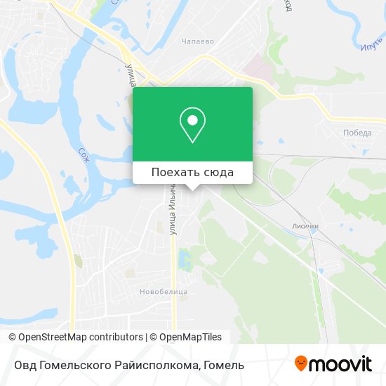 Карта Овд Гомельского Райисполкома
