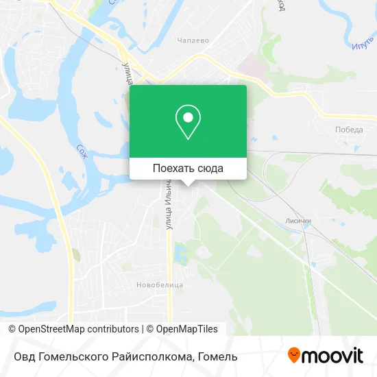 Карта Овд Гомельского Райисполкома