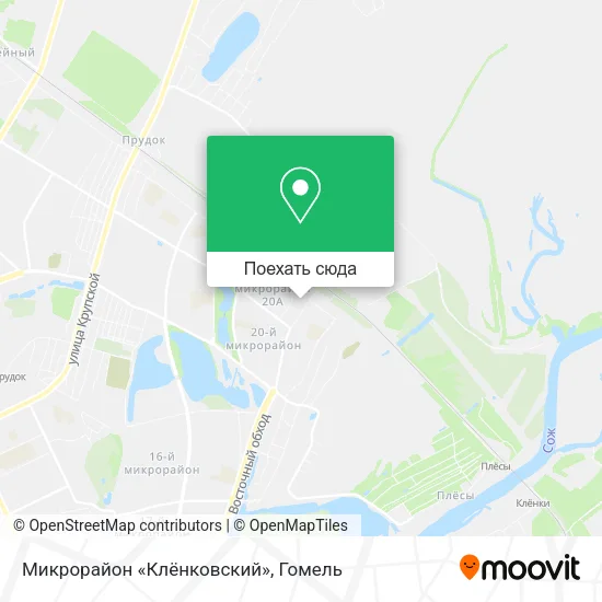 Карта Микрорайон «Клёнковский»